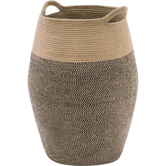 Cotton Rope Laundry Hamper - 105L Woven Collapsible Laundry- Clothes Storage - Picture 1 of 7